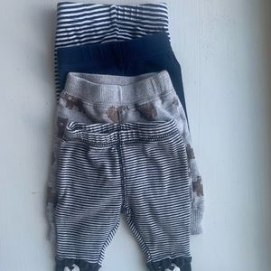 4PK Carters newborn pants